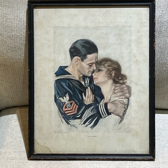 Vintage Harrison Fisher My Hero Framed Print - Picture 1 of 9